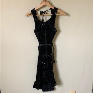 🎉Sequin Open Back Mini Dress Sparkly Festive